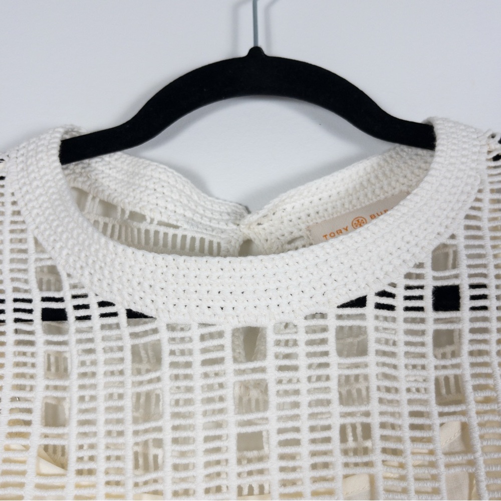 Tory Burch White Crochet Blouse - Picture 8 of 12